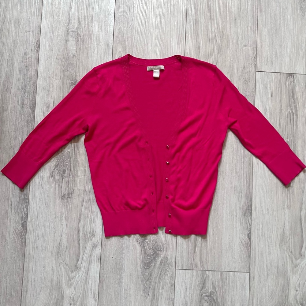 (NEW) Banana Republic Pink Cotton Blended Cardigan